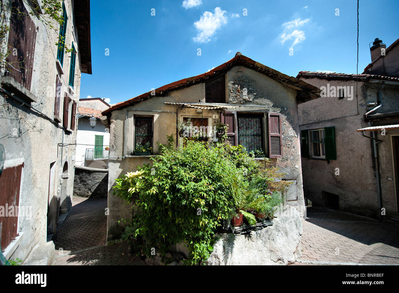 View of the old village Magreglio, Italy Stock Photo