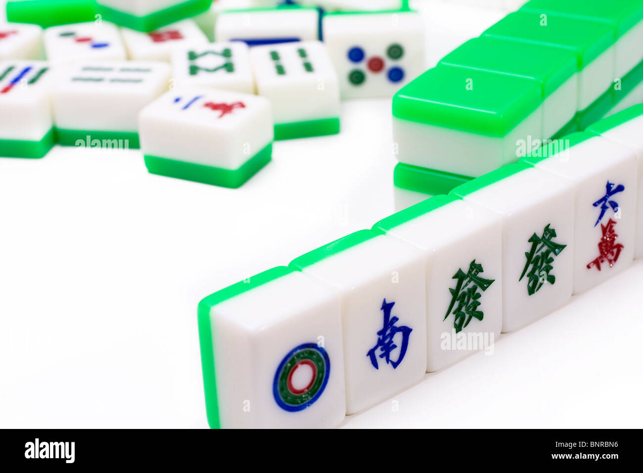 Mahjong, very popular game in China Stock Photo