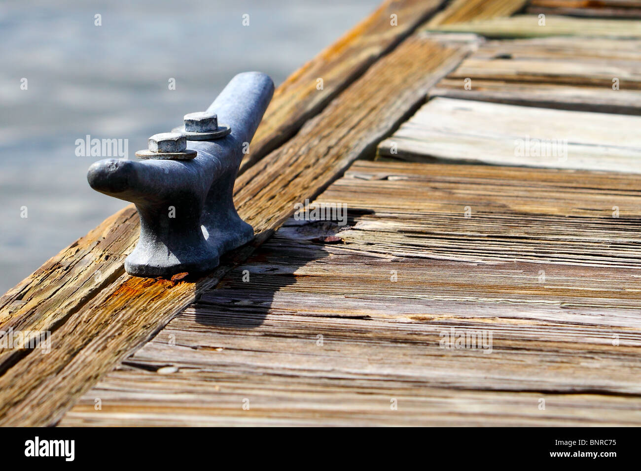 Close-Up of Boating Cleat Stock Photo