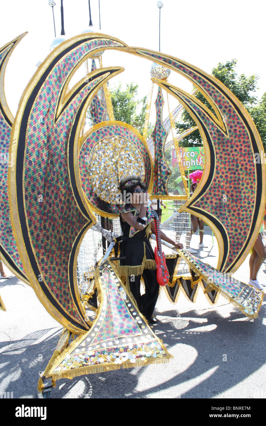 colorful costume street parade celebration Trinidad Stock Photo