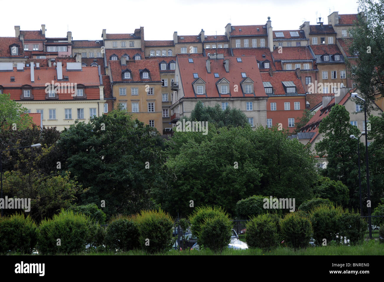 Apartment houses, Old Town in Warsaw, Poland Stock Photo Alamy