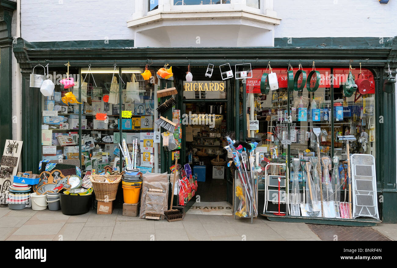 Traditional hardware shop in Ludlow Stock Photo Alamy