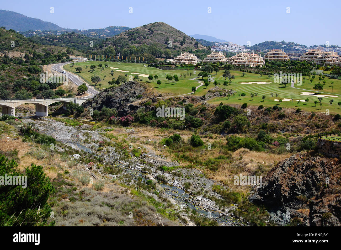 El Higueral Golf Course, Benahavis, Costa del Sol, Malaga Province, Andalucia, Spain, Western Europe. Stock Photo