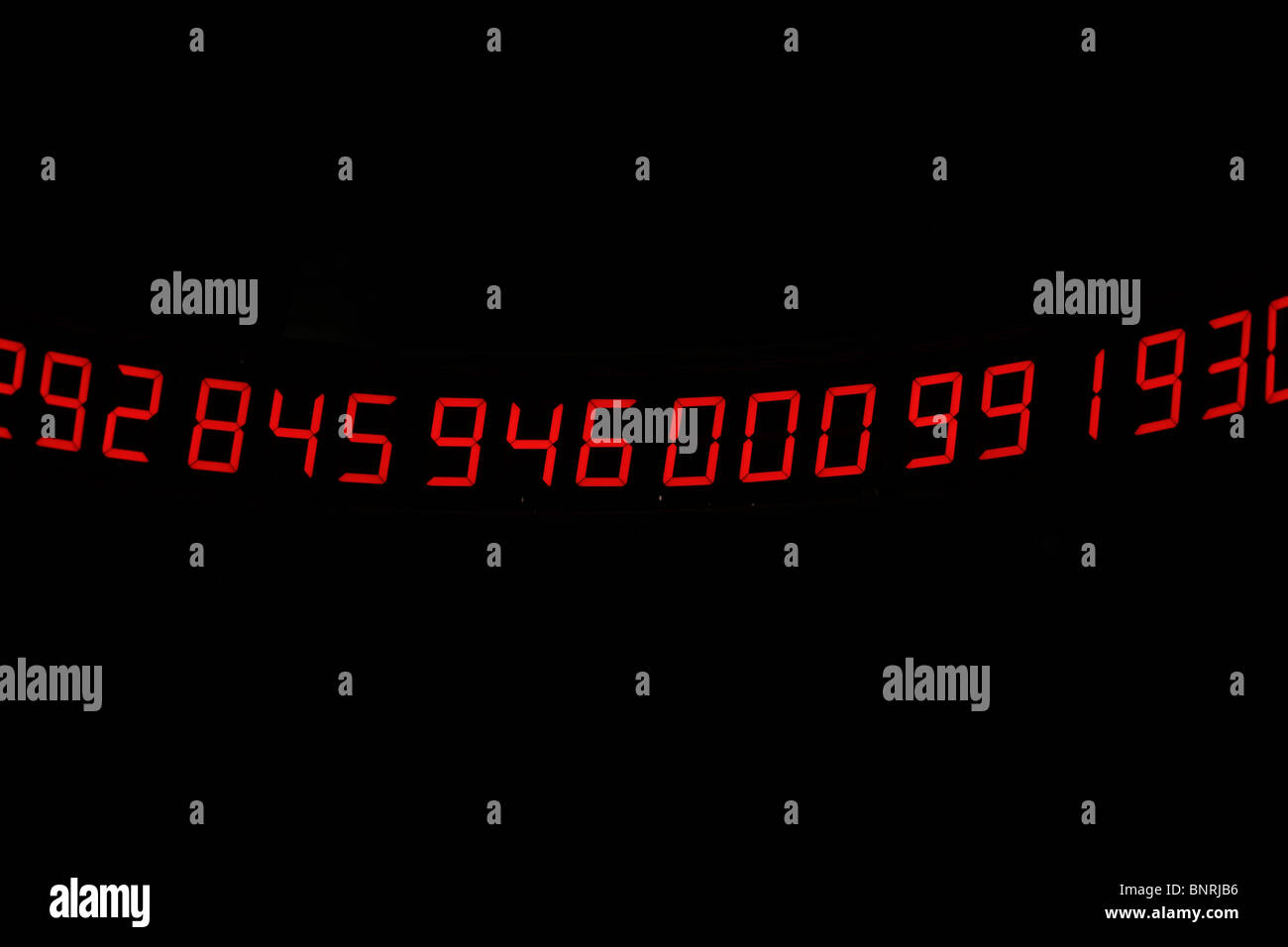 Red Metal Numbers red crystal numbers Stock Photo - Alamy