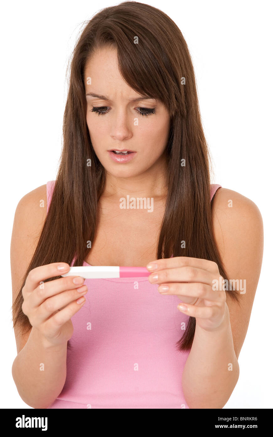 Shock pregnancy result Stock Photo Alamy