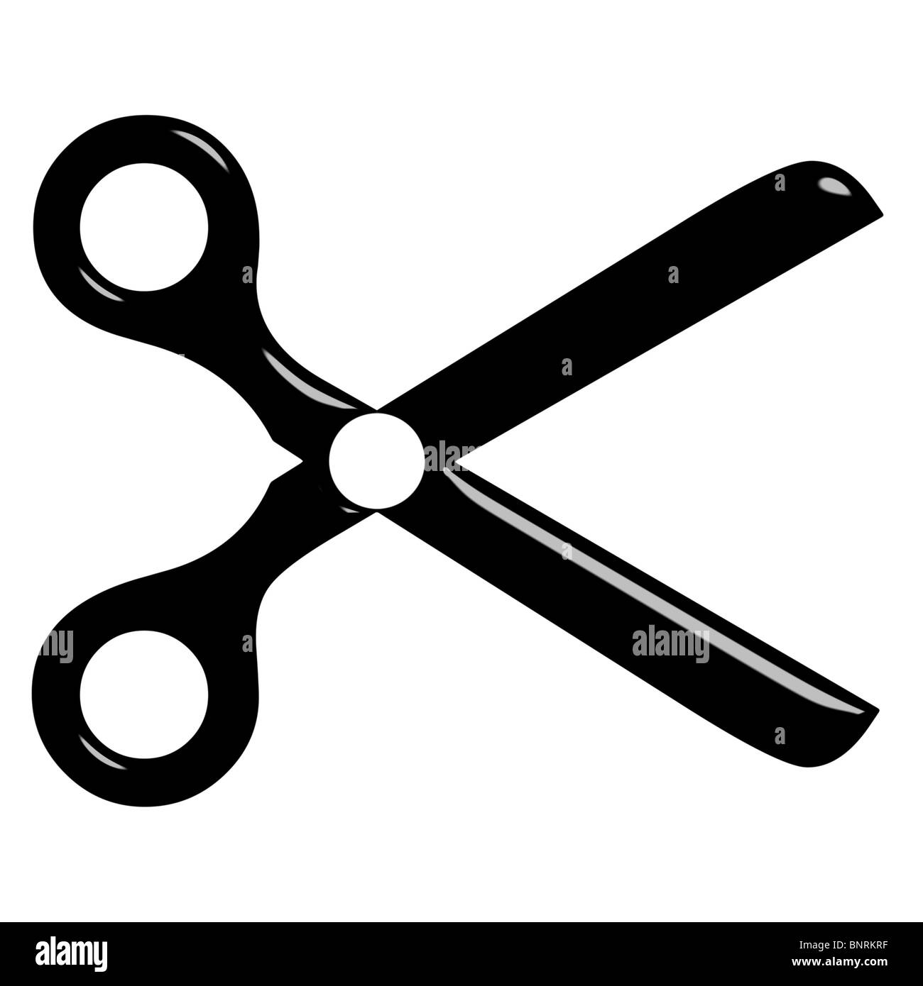 Silhouette scissors cut hires stock photography and images Alamy