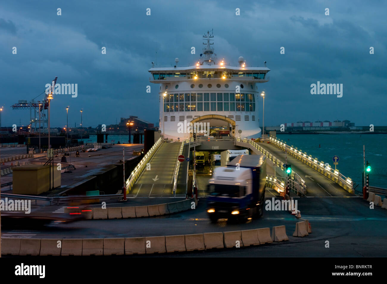 France, Dunkirk, ferry disembarking Stock Photo Alamy