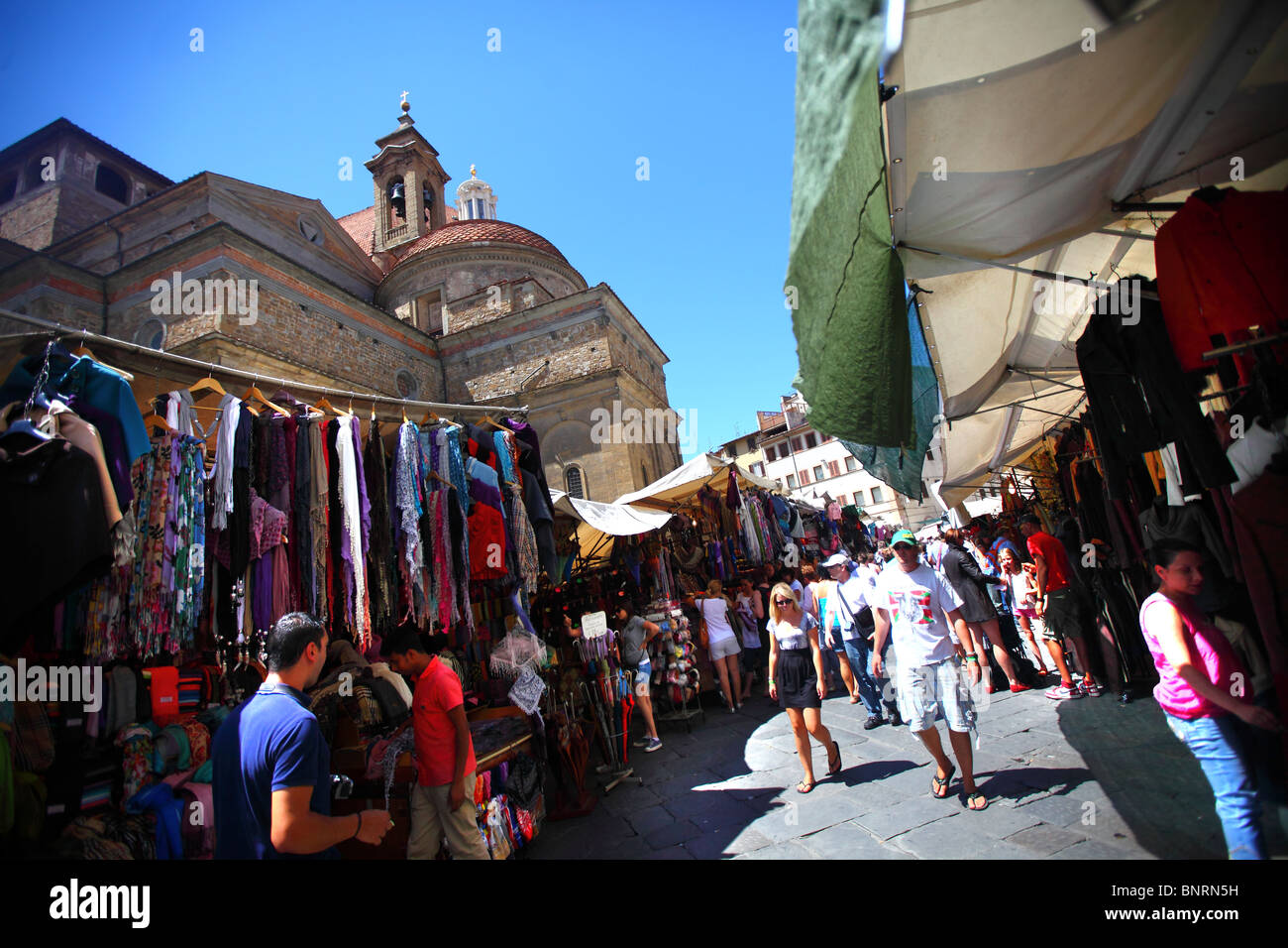Florence italy market hi-res stock photography and images - Alamy