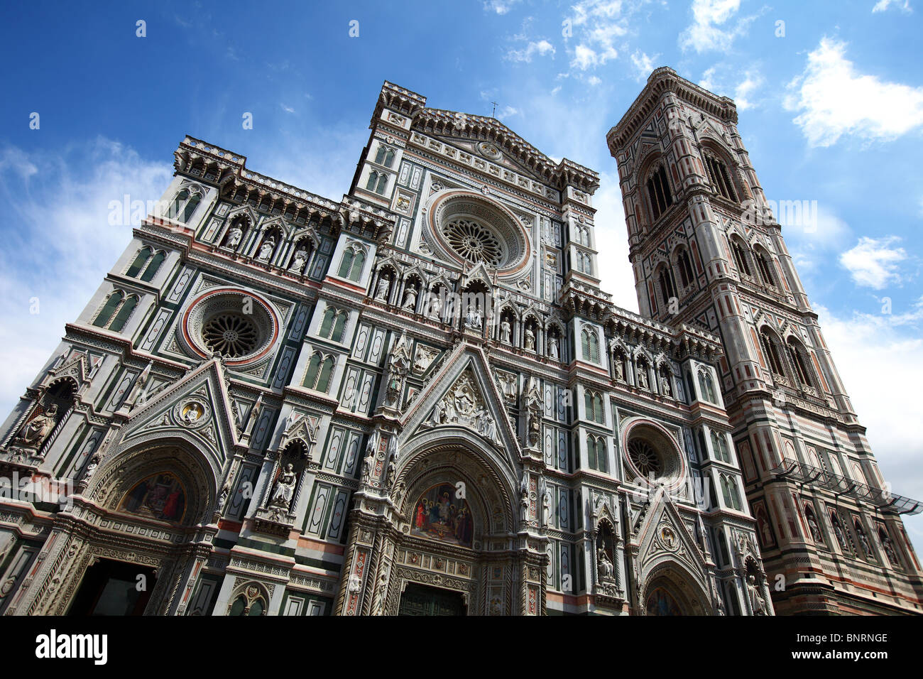 The Duomo at Florence and the Campanile, Tuscany, Italy Stock Photo