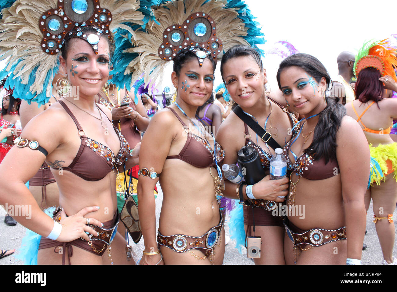 The 43rd (2010) Toronto Caribbean Carnival (Caribana) is the largest Caribbean festival in North America. Stock Photo