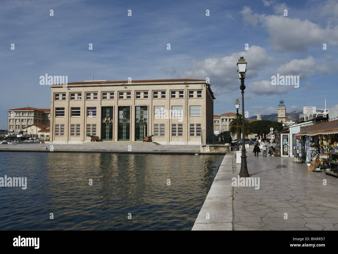Navy building in the port of Toulon, France Stock Photo - Alamy