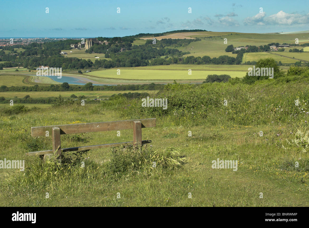 A view to Lancing hill in the South Downs National Park from Mill Hill