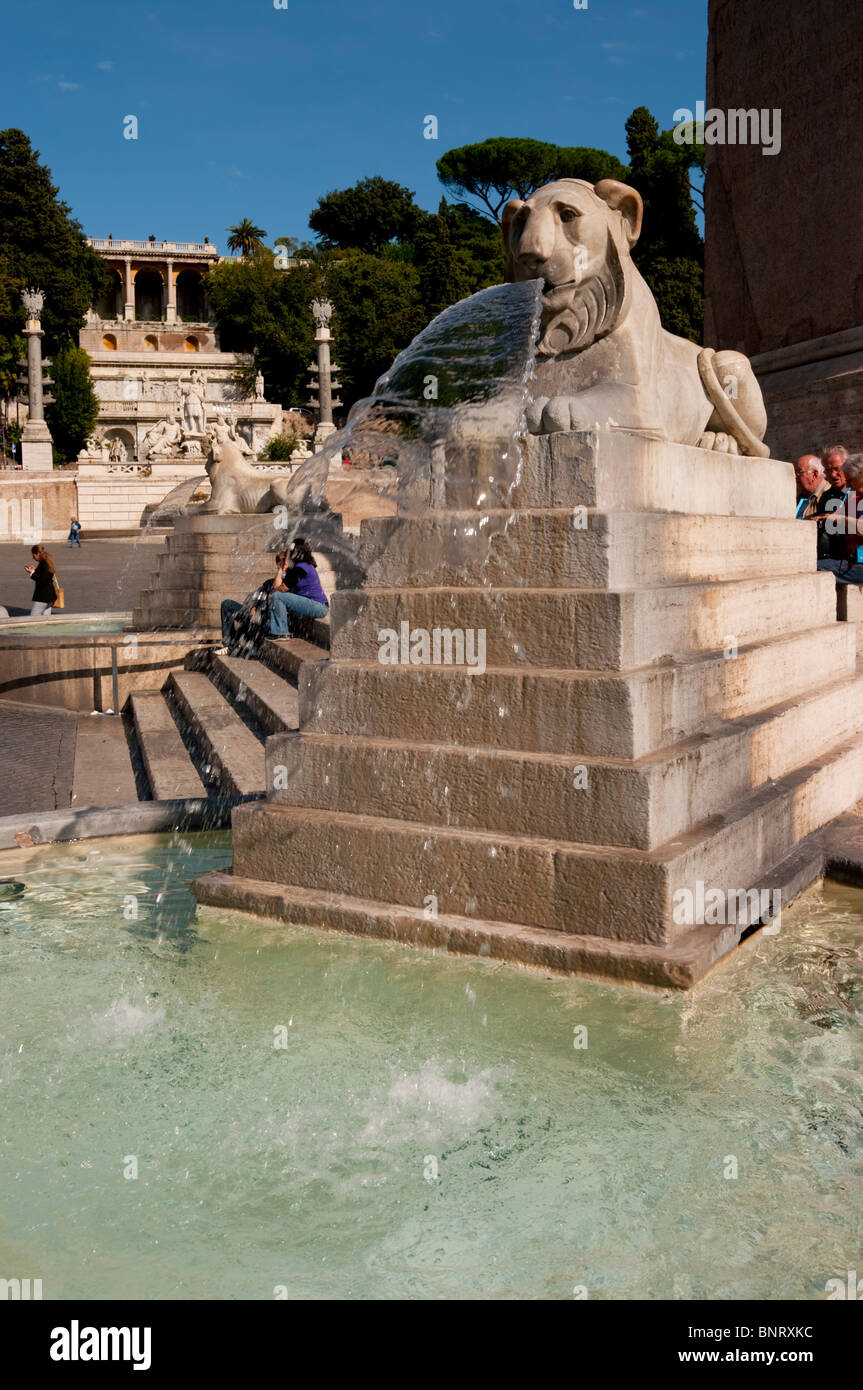 europe, Italy, Rome, Piazza del Popolo Stock Photo