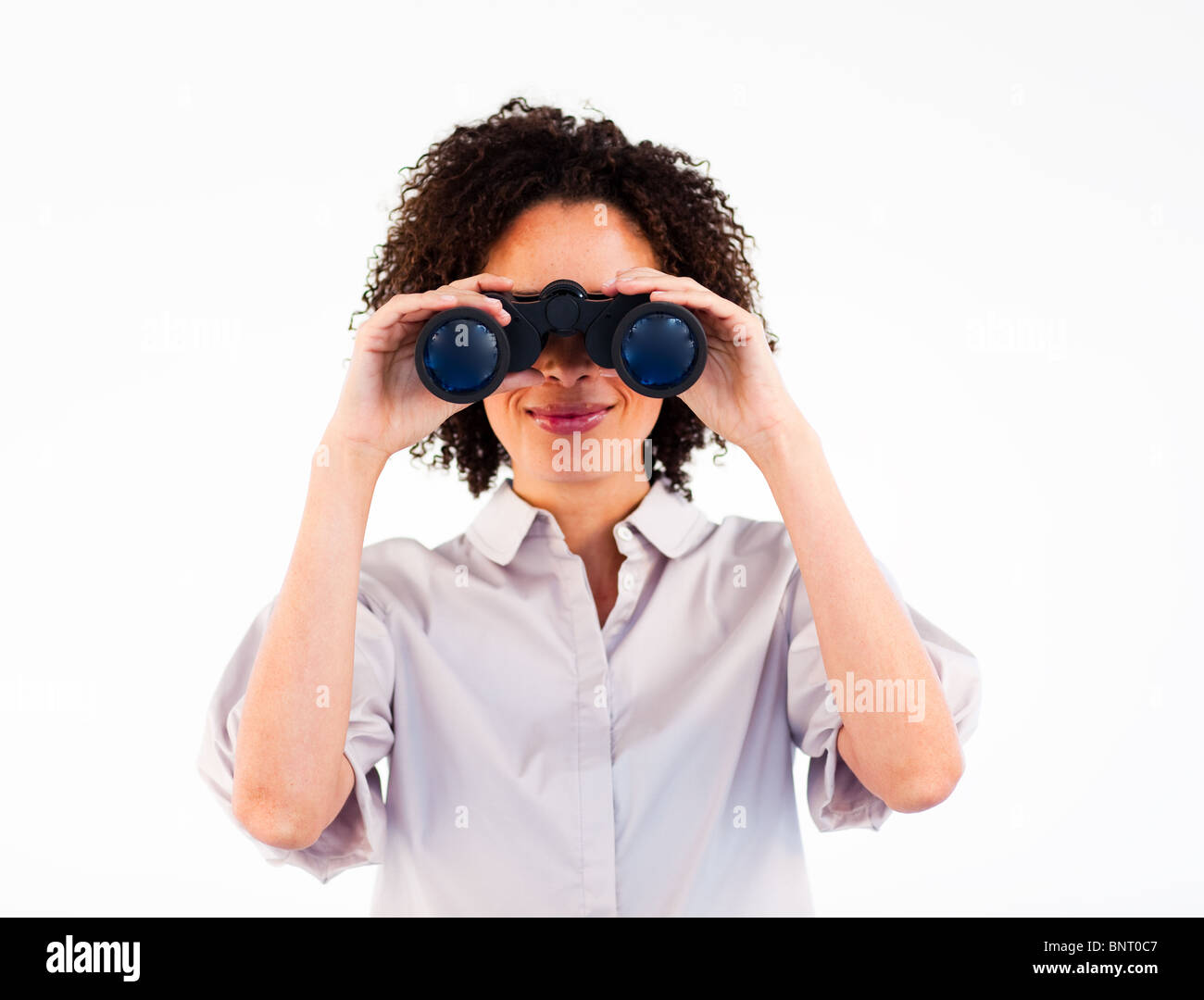 Conceptual prospects of a businesswoman close-up Stock Photo