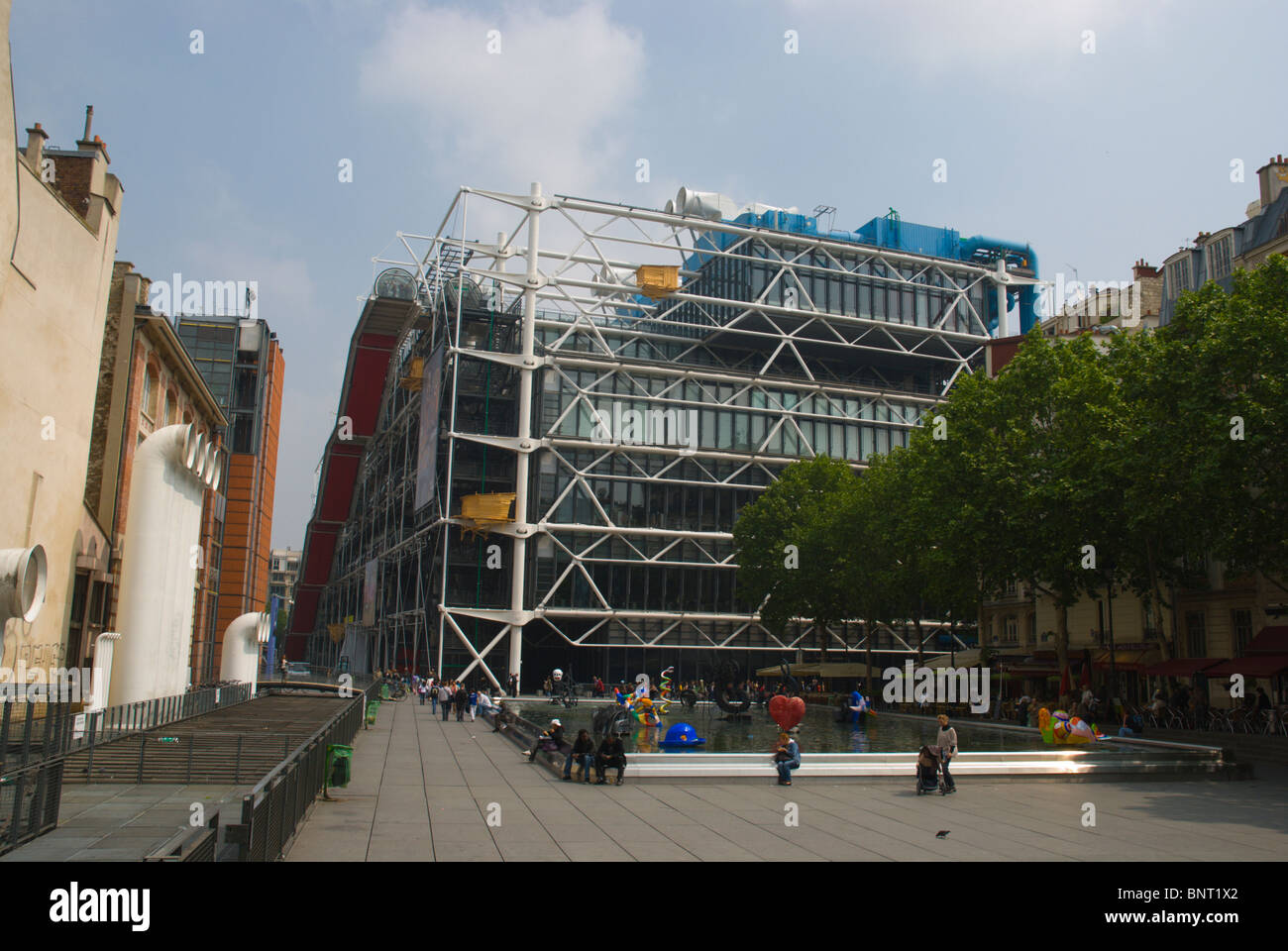 Centre Pompidou in Le Marais district central Paris France Europe Stock Photo