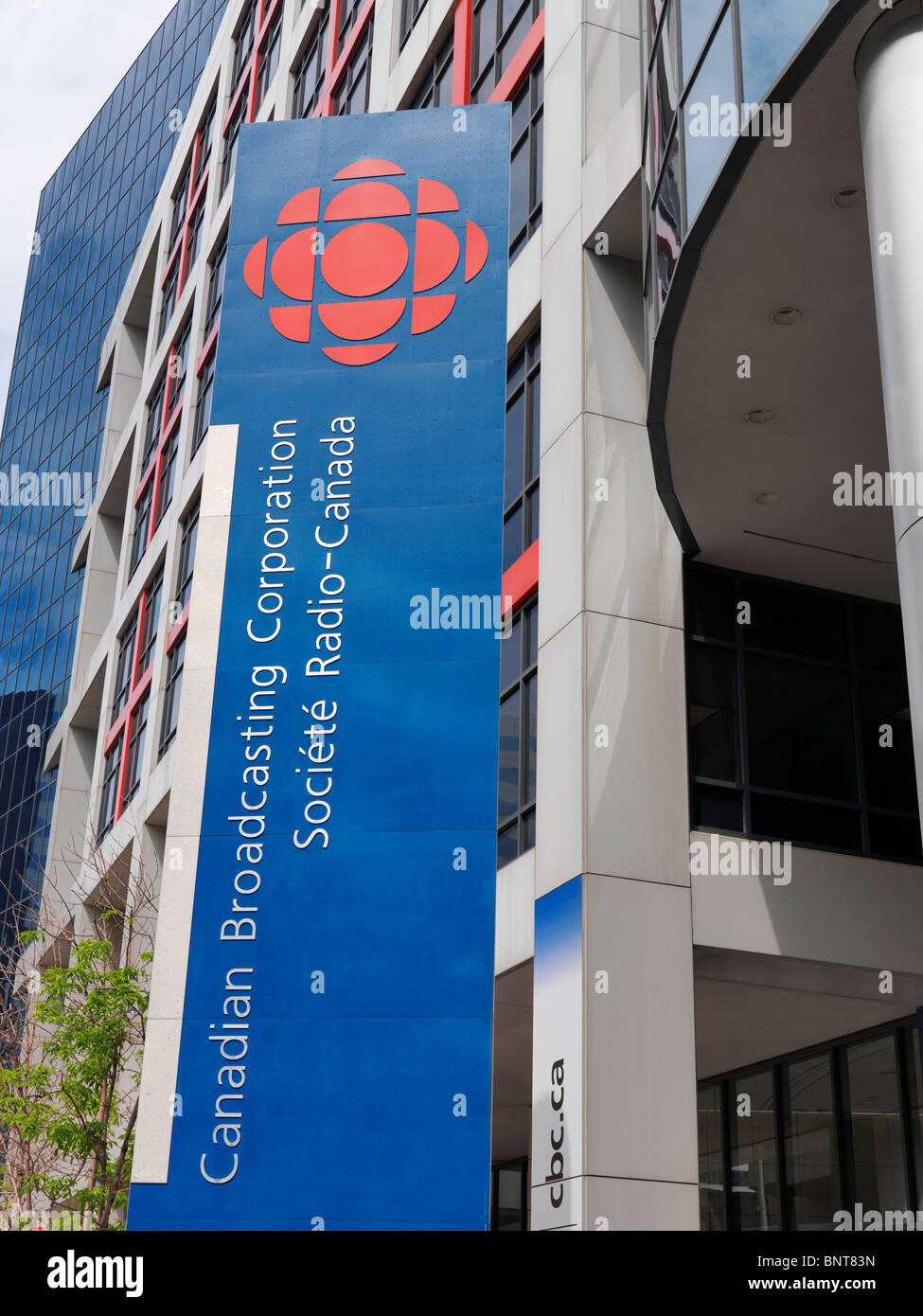 CBC building sign. Toronto, Ontario, Canada. Stock Photo