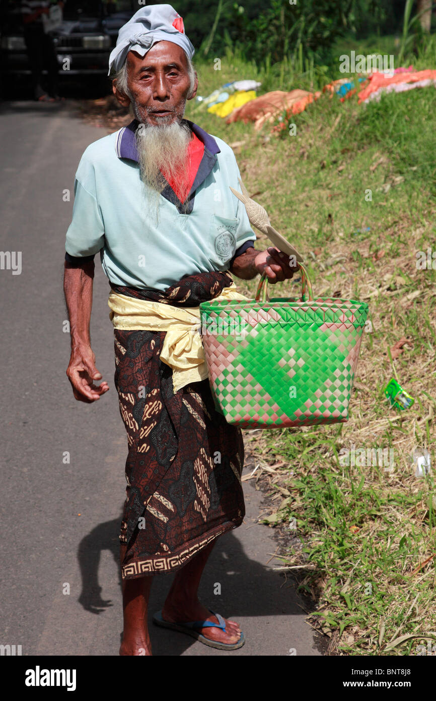 Indonesia, Bali, old man, people, portrait, Stock Photo
