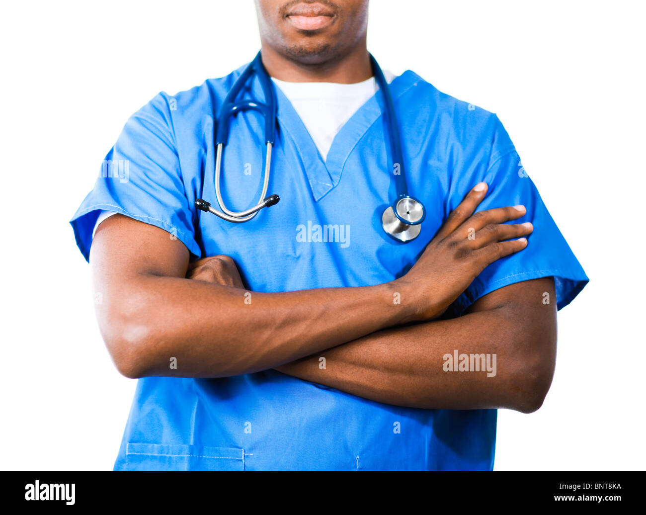 Doctor in Blue Scrubs Stock Photo Alamy