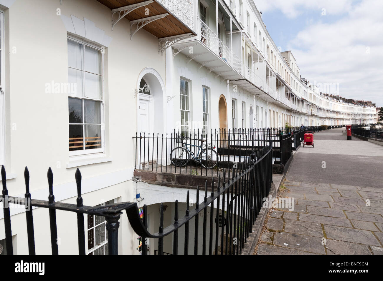 A terrace of houses on Royal York Crescent, Clifton, Bristol