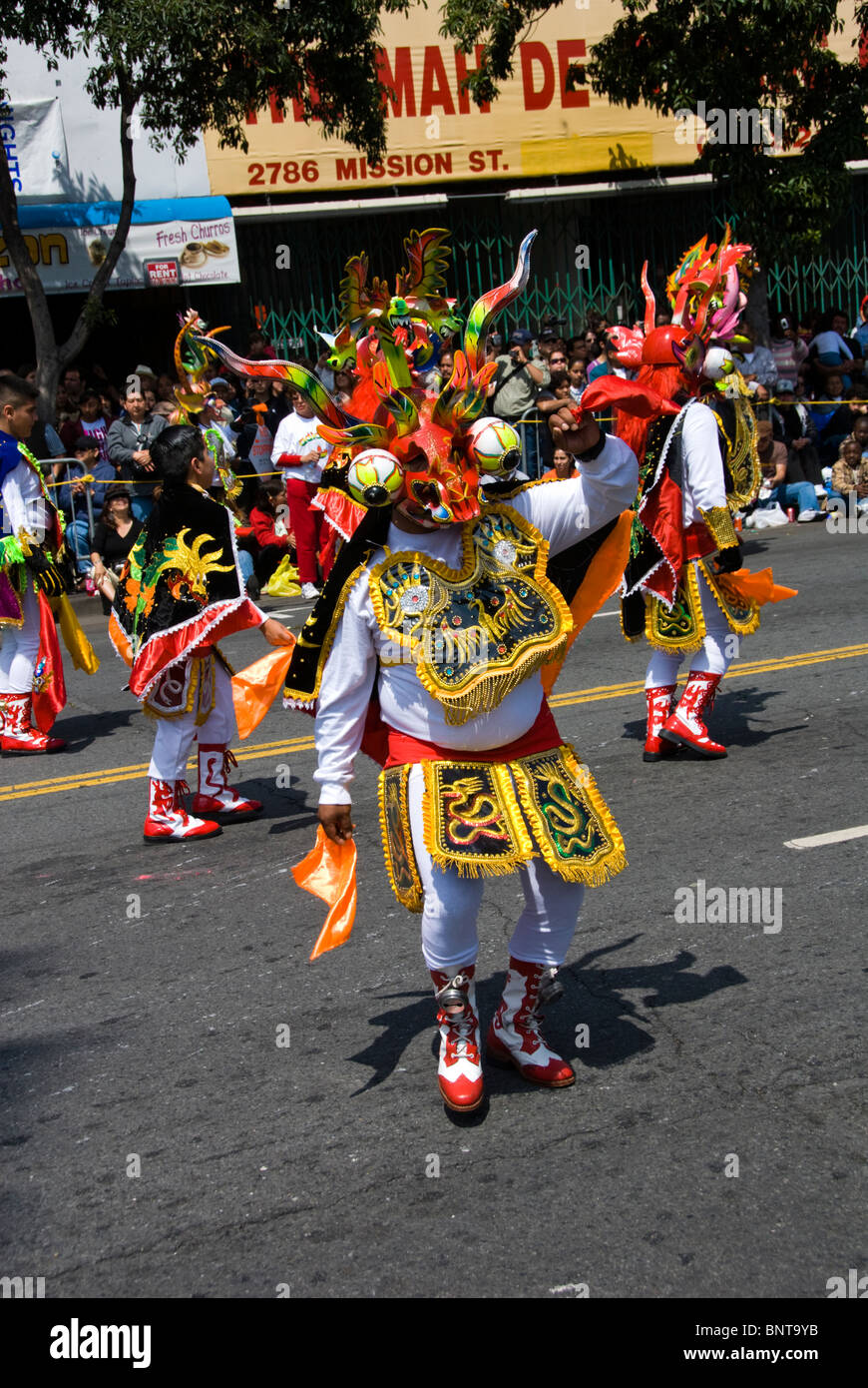 California: San Francisco Carnaval festival parade in the Mission District. Photo copyright Lee Foster. Photo # 30-casanf81151b Stock Photo