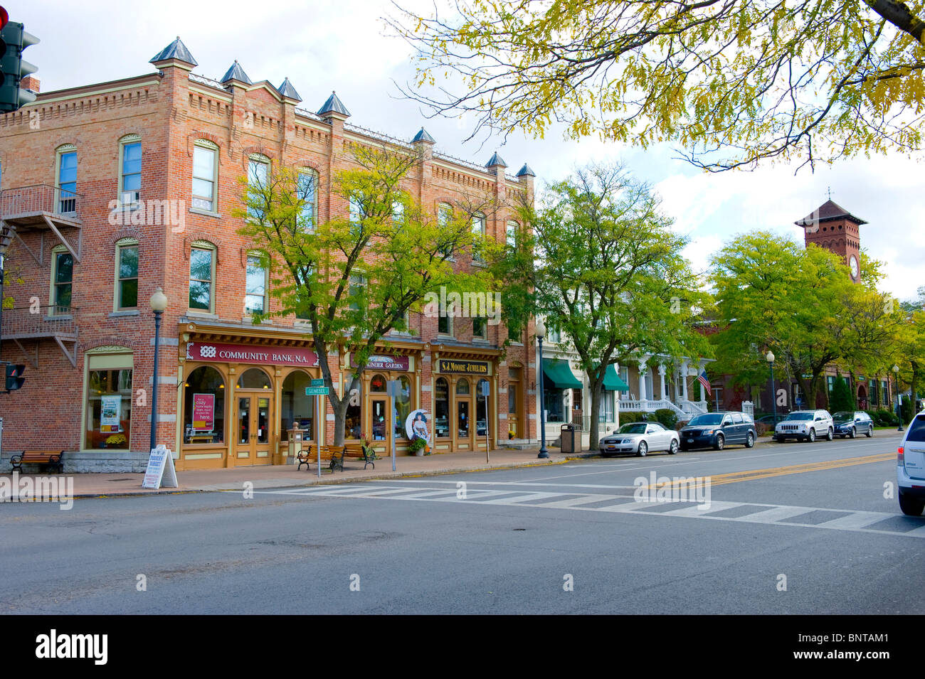 Street Shops Skaneateles New York Finger Lakes Region Stock Photo Alamy