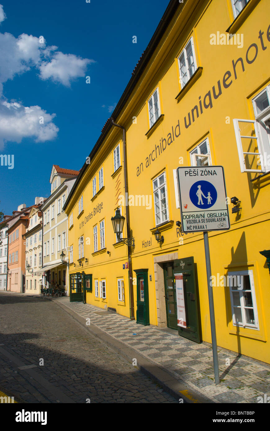 Na Kampe street island of Kampa Mala Strana Prague Czech Republic Europe Stock Photo