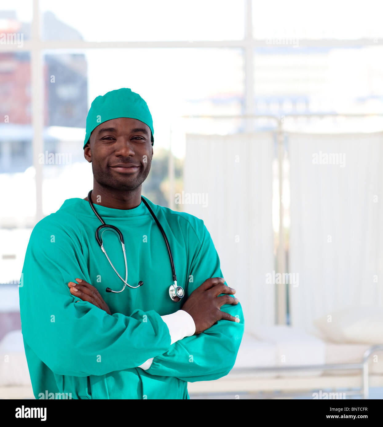 Surgeon in an operating theater Stock Photo