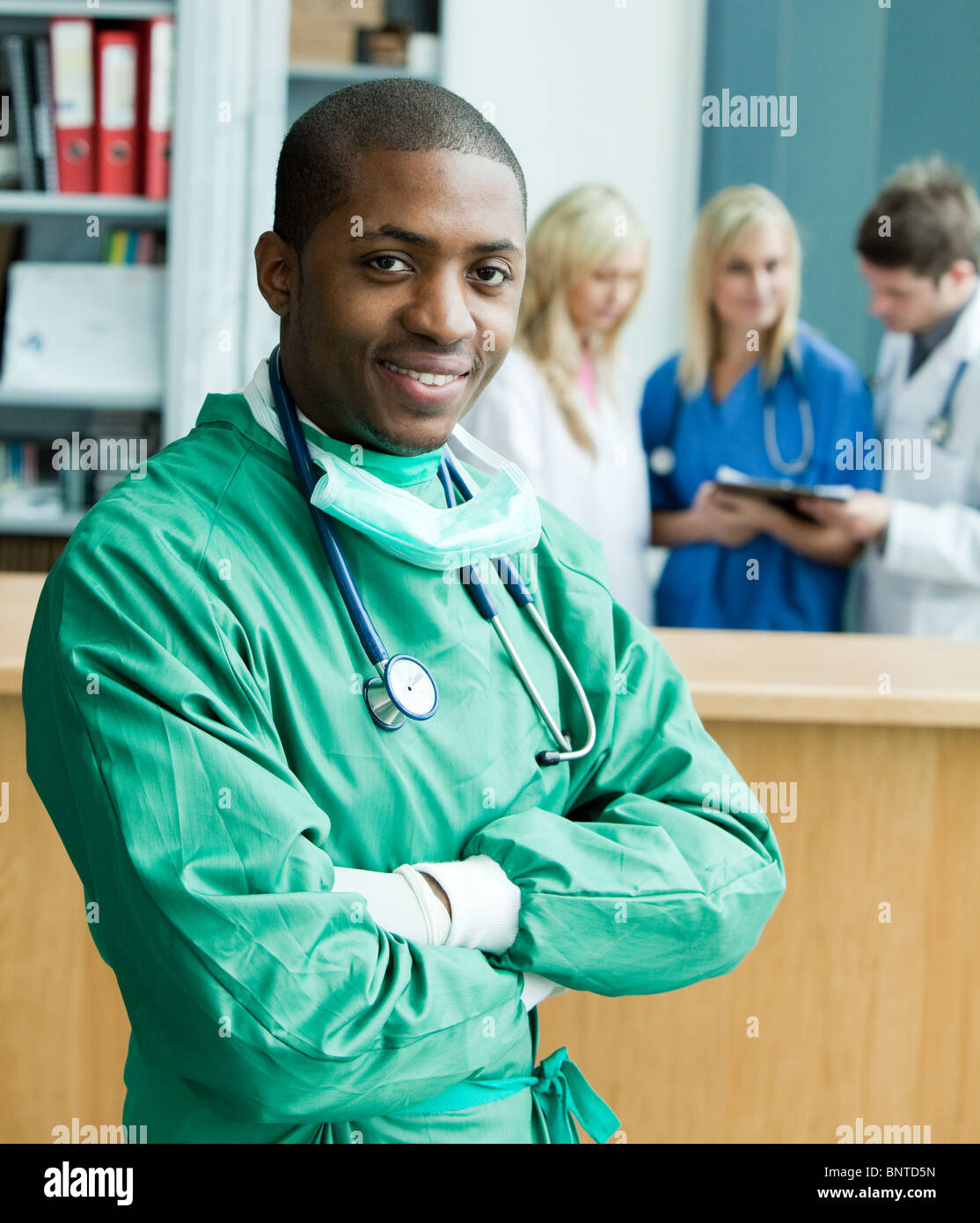 Portrait united medical team hi-res stock photography and images - Alamy