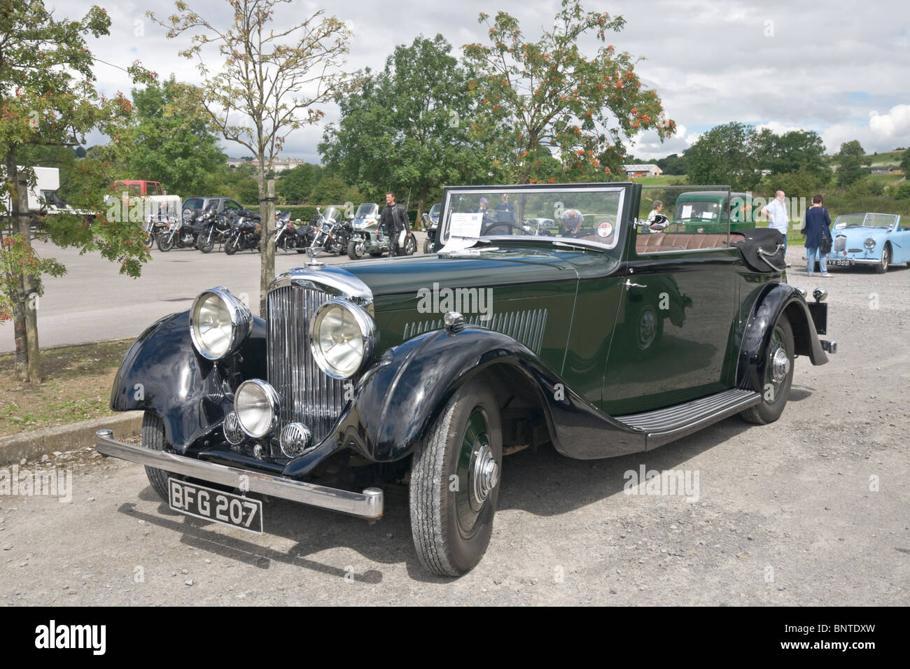1936 Bentley at a classic car rally in Yorkshire Stock Photo