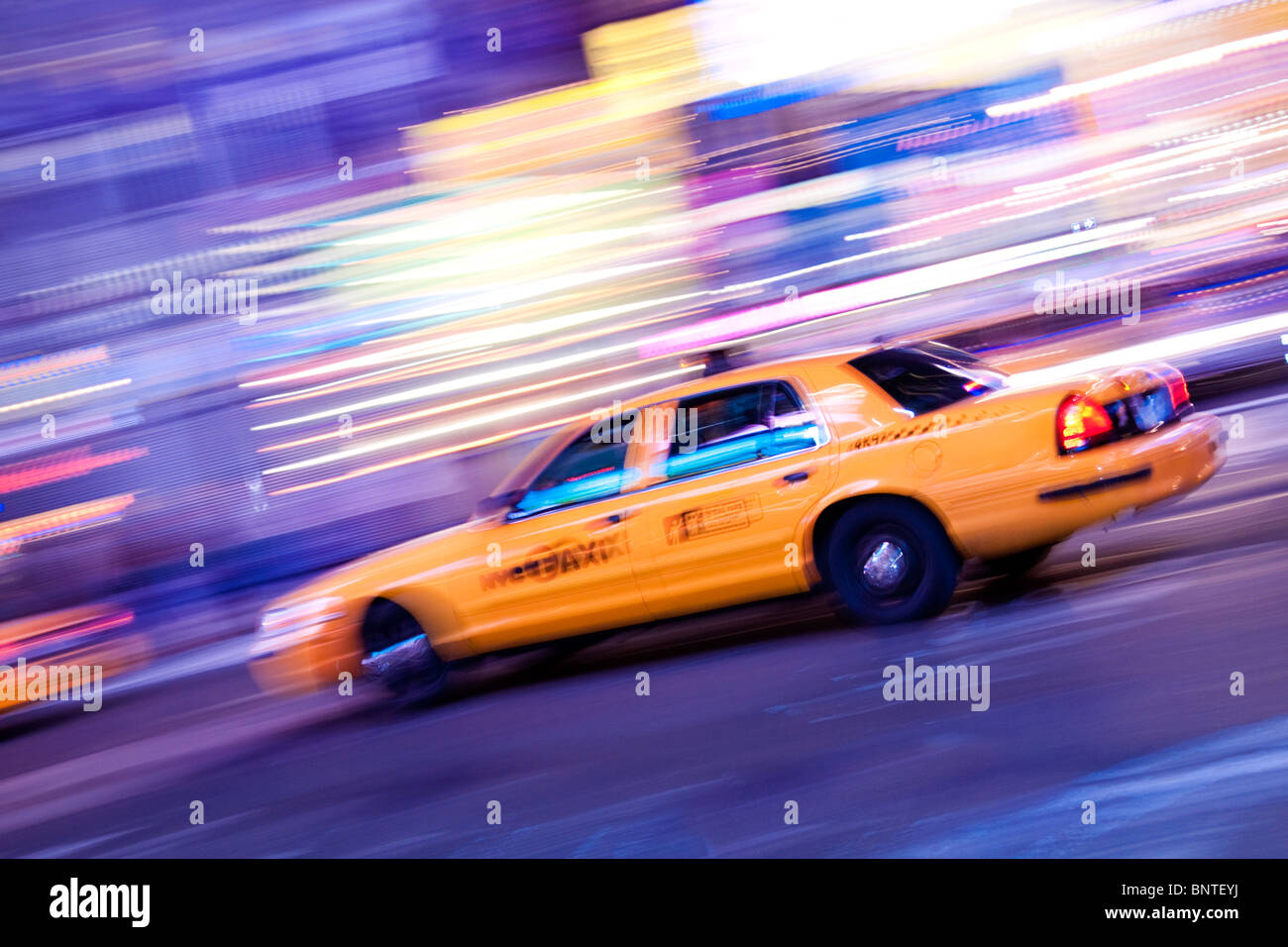 New York Yellow Cab, Manhattan, New York City, USA America Stock Photo