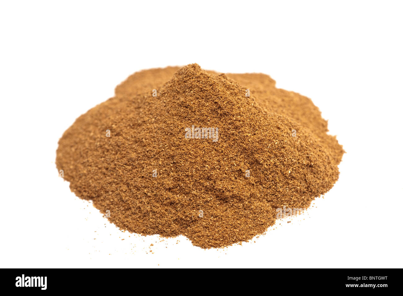 Pile of ground cinnamon Stock Photo