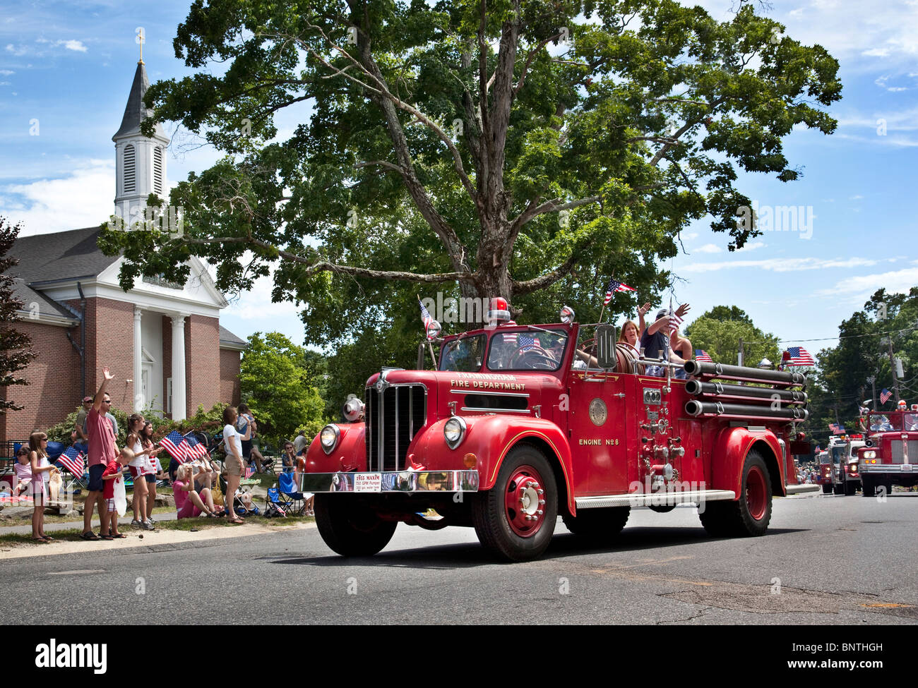 4th of July or Independence Day Parade in Sudbury, Massachusetts, USA