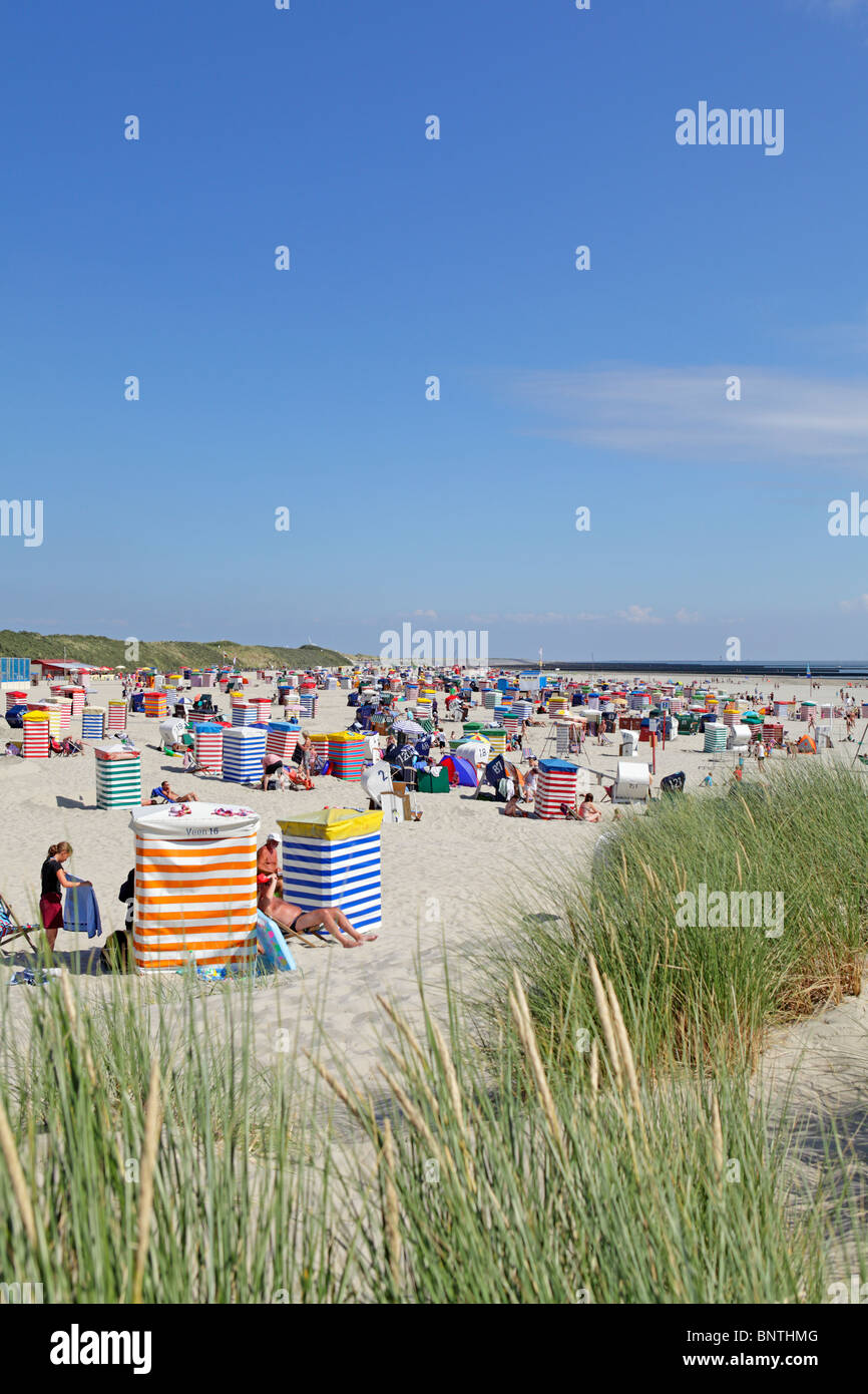 south beach, Borkum Island, East Friesland, North Sea Coast, Lower Saxony, Germany Stock Photo