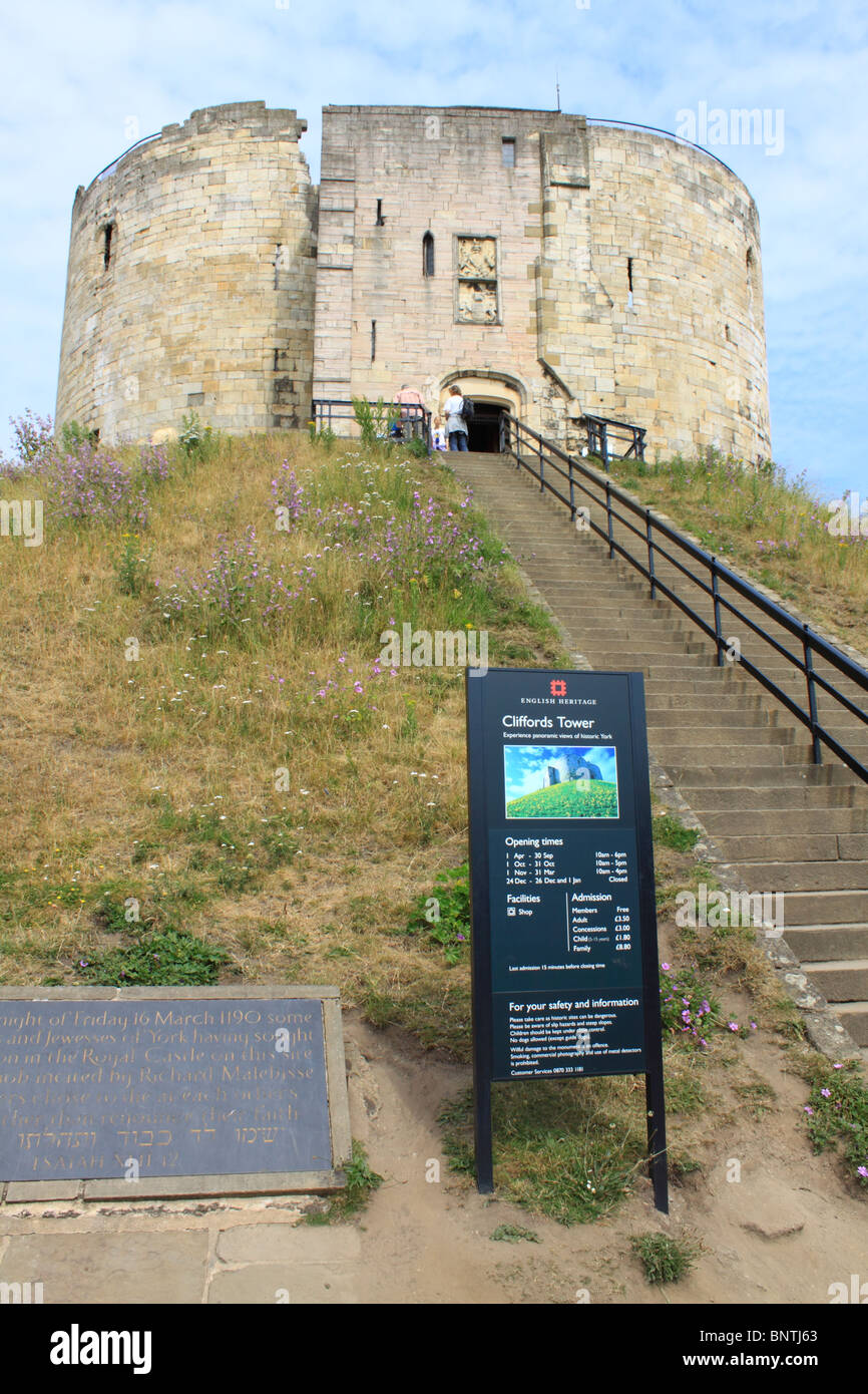 Clifford's Tower, City of York, England Stock Photo