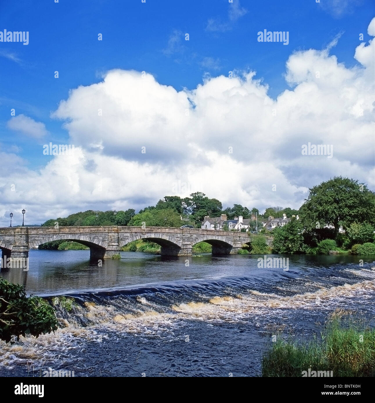 Stone Road Bridge Over the River Cree, Newton Stewart, Dumfries and Galloway, Scotland Stock