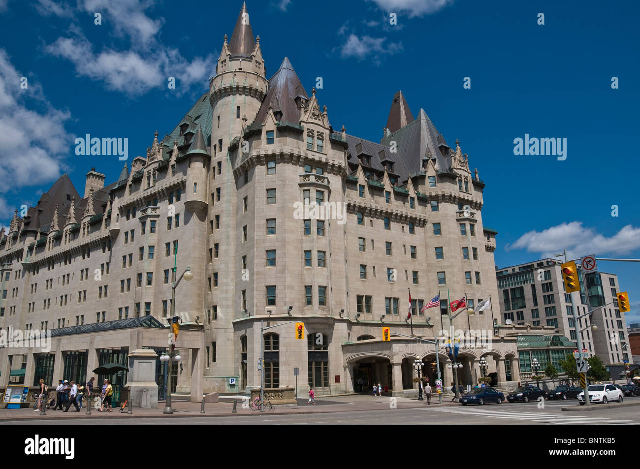 famous landmark Hotel Chateau Laurier Ottawa Stock Photo