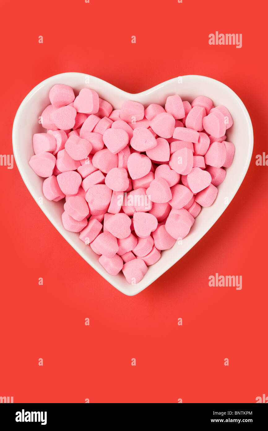Pink Heart Shape Candy close up Stock Photo