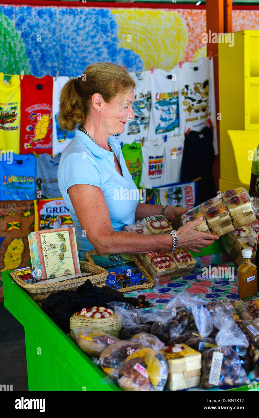 Souvenirs at Grand Anse Craft & Spice Market, Grenada Stock Photo Alamy