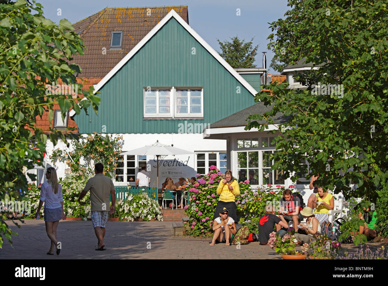 village centre, Spiekeroog island, East Friesland, Lower Saxony, Germany Stock Photo