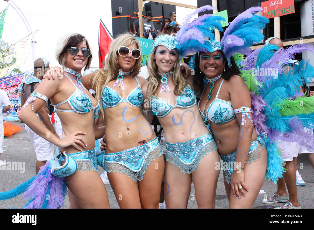 The 43rd (2010) Toronto Caribbean Carnival (Caribana) is the largest Caribbean festival in North America. Stock Photo
