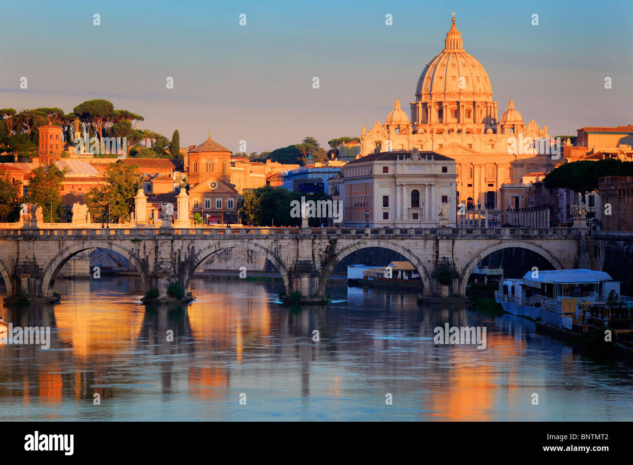 St. Peter's Basilica is a Late Renaissance church located within the Vatican City Stock Photo