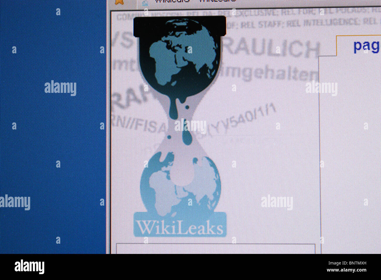 internet leaks online web website wiki wikileaks Stock Photo