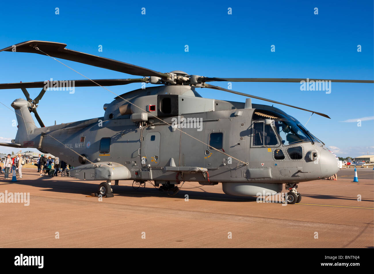 Royal Navy Merlin HM1 helicopter Stock Photo - Alamy