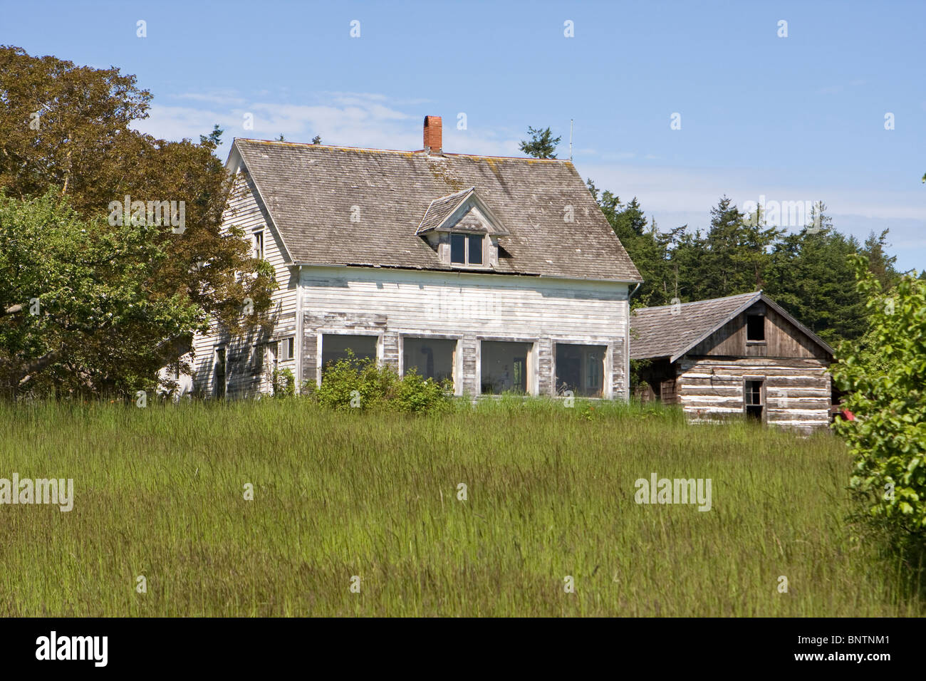 Old Farmhouse on Waldron Island Stock Photo Alamy