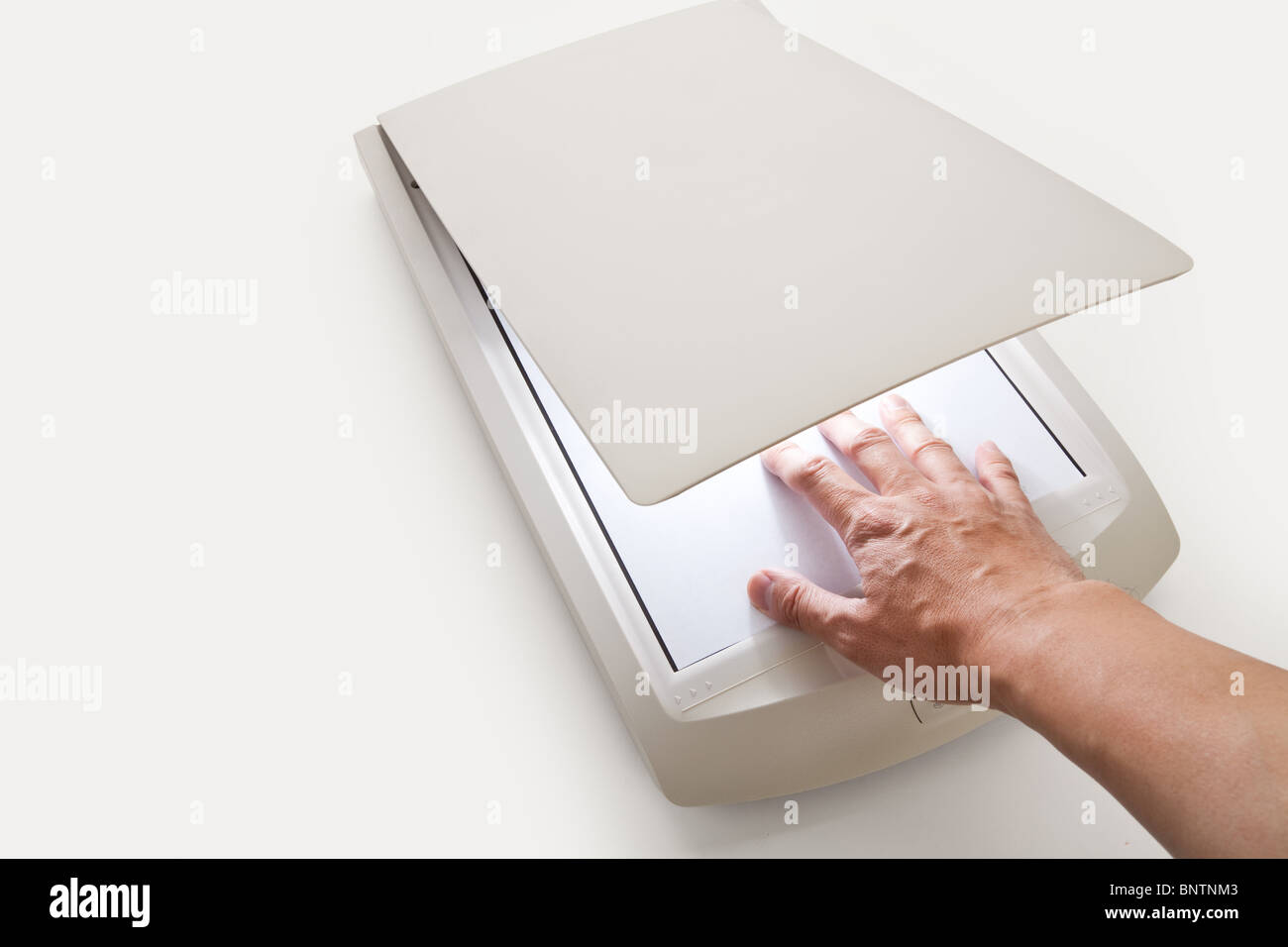 Scanner close up shot, business concept Stock Photo Alamy