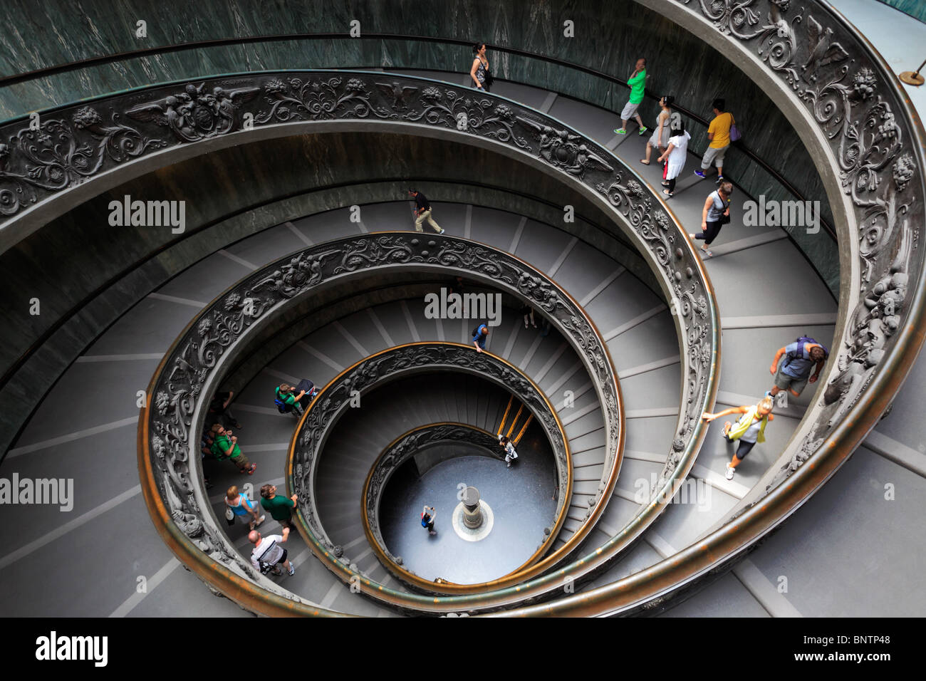 Spiral staircase in the Vatican museums (Italian: Musei Vaticani) Stock Photo
