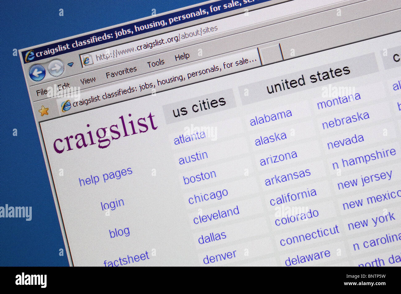 Craigslist Worldwide Buy Sell Used Item Local Stock Photo Alamy