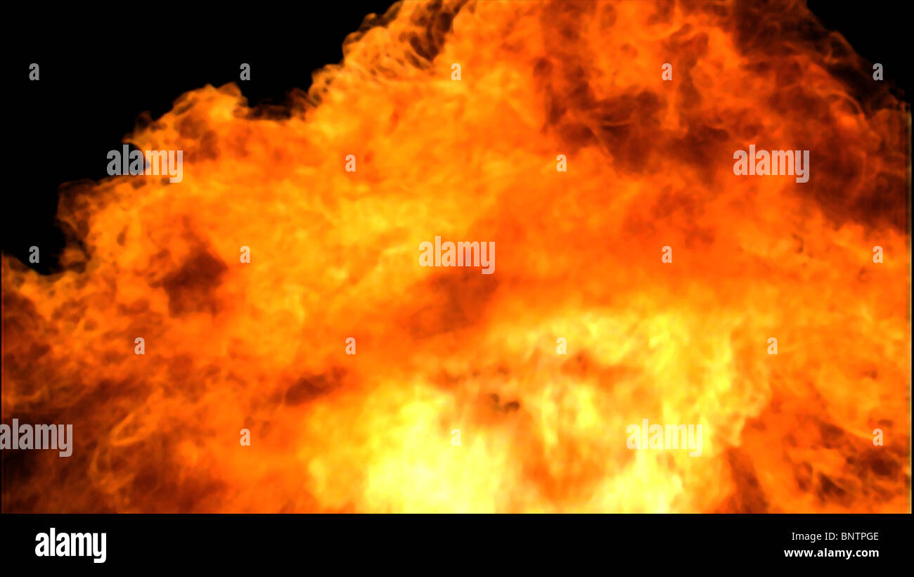 Highly Detailed 3d abstract fire Stock Photo