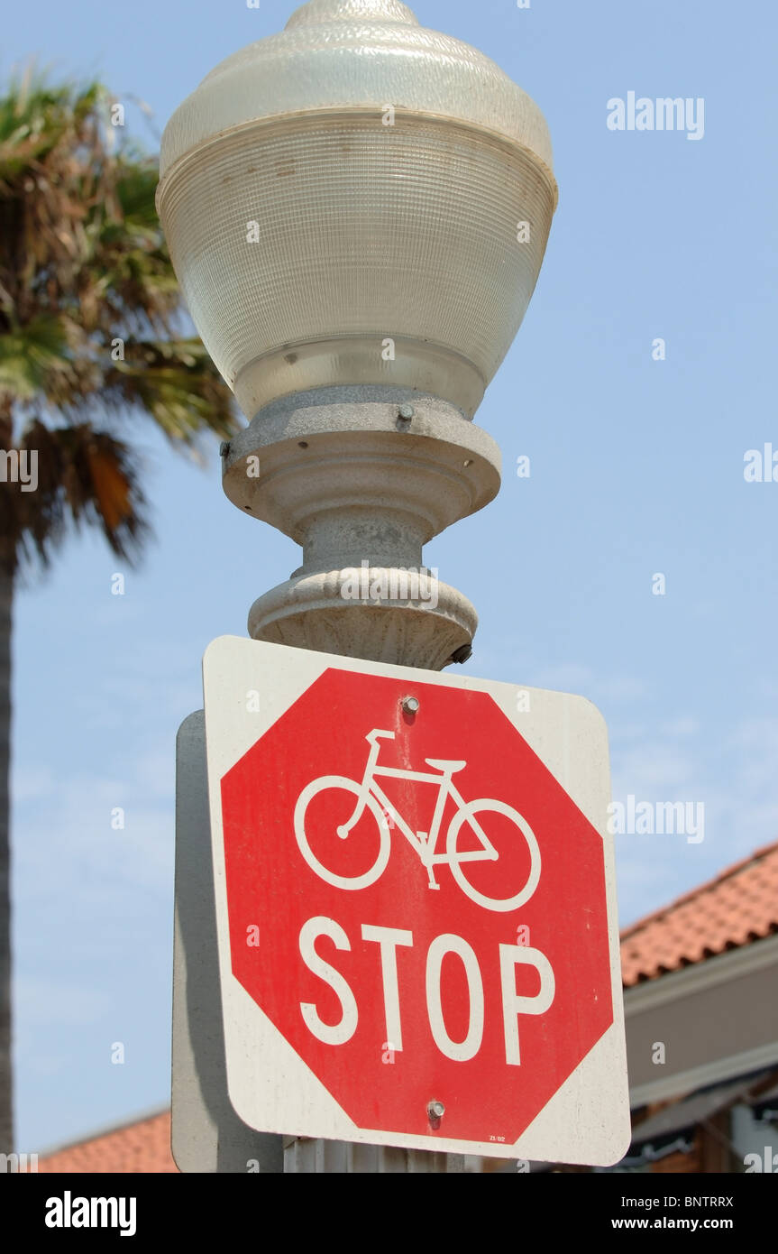 Bike stop sign hires stock photography and images Alamy