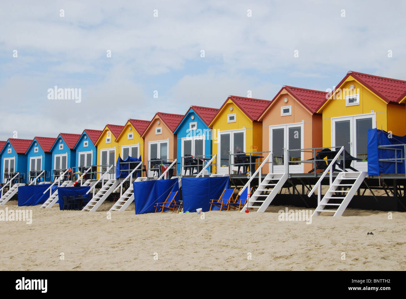 Beach Houses Vlissingen Netherlands Stock Photo Alamy